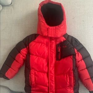 Red Boys winter coat worn once size 4